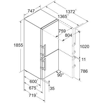 Réfrigérateur combiné LIEBHERR CBNsdc765i BioFresh – Image 5