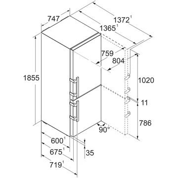 Réfrigérateur combiné LIEBHERR CBNsdc765i BioFresh – Image 14