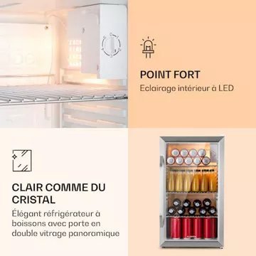 Réfrigérateur top KLARSTEIN Beersafe XXL 80L - Argent – Image 5