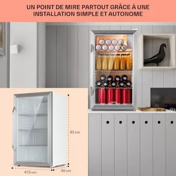 Réfrigérateur top KLARSTEIN Beersafe XXL 80L - Argent – Image 7