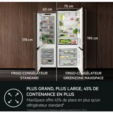 Réfrigérateur combiné encastrable AEG NSC7P751DS No frost 70cm – Image 4