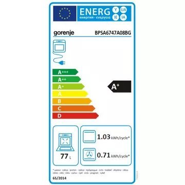 Four encastrable fonction vapeur GORENJE BPSA6747A08BG Airfry – Image 10