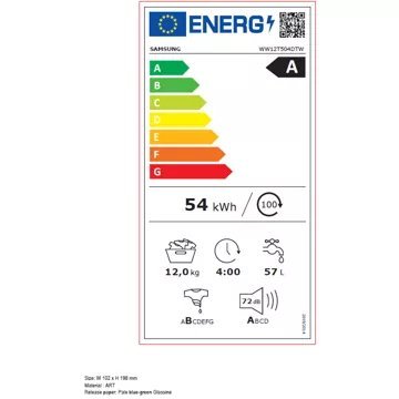 Lave linge hublot SAMSUNG WW12T504DTW – Image 10