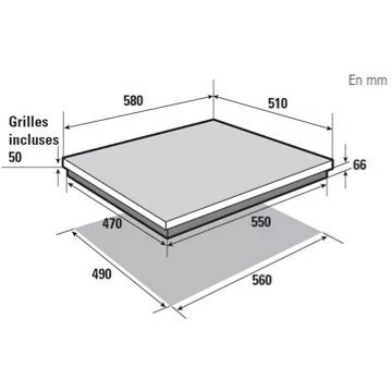 Table mixte BRANDT BPI6413BM – Image 5