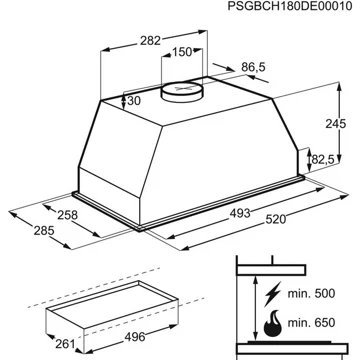 Hotte plafond ELECTROLUX LFG615W – Image 12