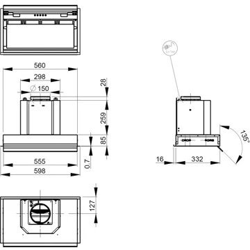 Hotte encastrable ROBLINHARMONIE 900 INOX – Image 3