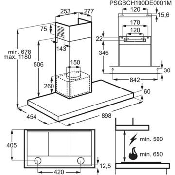 Hotte décorative murale ELECTROLUX LFT769X Breeze H2H – Image 7