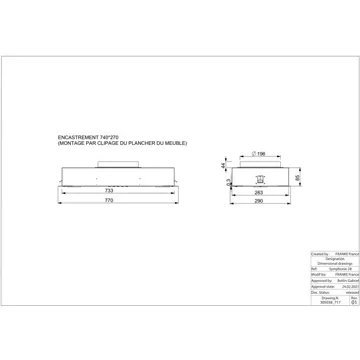 Hotte encastrable ROBLIN SYMPHONIE PLUS 770 INOX SANS MOTEUR – Image 2