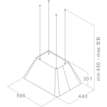 Hotte décorative îlot ELICA IKONA LIGHT IX/F/60 – Image 4