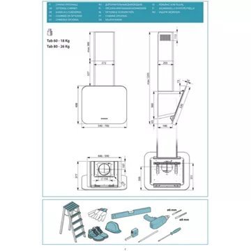 Hotte décorative murale FALMEC TAB MURAL 60 Noir – Image 5