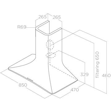 Hotte décorative murale ELICA SWEET PELTROX/F/85 – Image 4