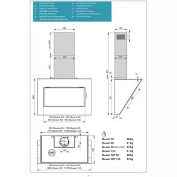 Hotte décorative murale FALMEC QUASARV1211 – Image 5