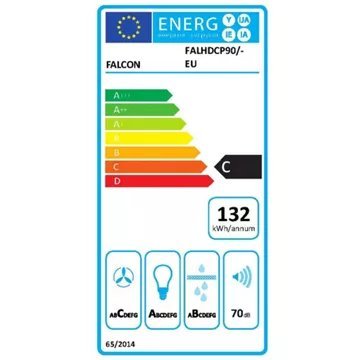 Hotte décorative murale FALCON 90 PLUS NOIR BADGE CHROME – Image 2