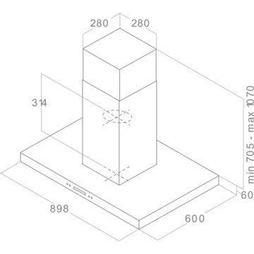 Hotte décorative îlot ELICA SPOT PLUS ISLAND IX/A/90 – Image 3