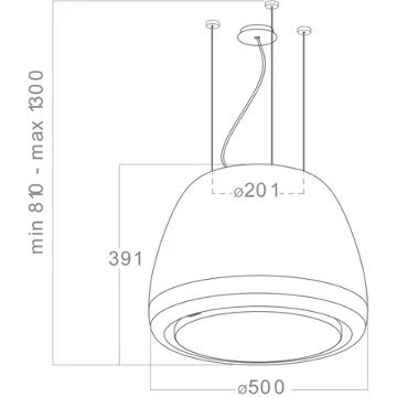 Hotte décorative îlot ELICA EDITH HEAVYMETAL/F/50 – Image 4