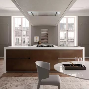 Hotte plafond ROBLIN INSPIRATION 1000 VERRE BLANC SANS MOTEUR – Image 2