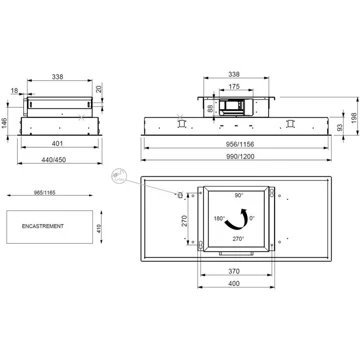 Hotte plafond ROBLIN AQUA SLIM 1000 NOIR MAT – Image 3