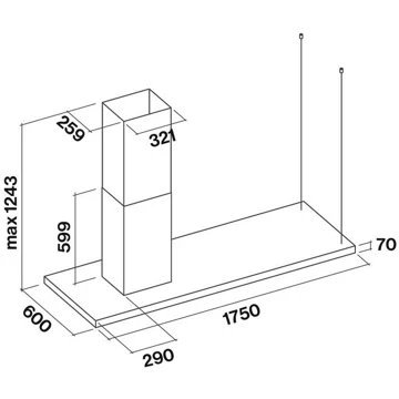 Hotte décorative îlot FALMEC ELLE2720 – Image 5