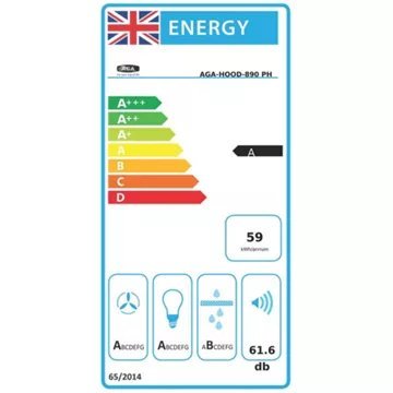 Hotte décorative murale AGA AGA-HOOD-890 PH-WHT – Image 3