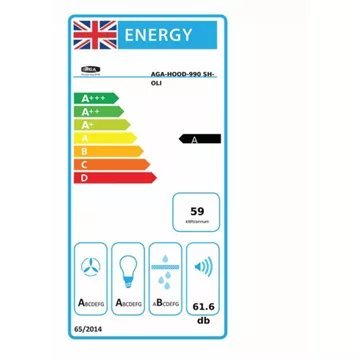 Hotte décorative murale AGAAGA-HOOD-990 SH-BRG – Image 3