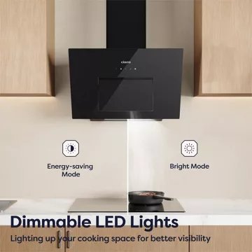 Hotte décorative murale inclinée CIARRA CD6736MB – Image 4