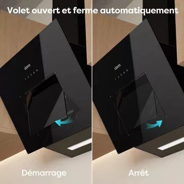 Hotte décorative murale inclinée CIARRA CD6736MB – Image 6