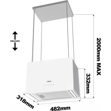 Hotte décorative îlot CIARRA CD4850S – Image 2
