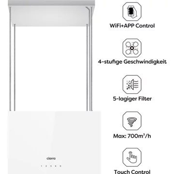 Hotte décorative îlot CIARRA CD4850S – Image 3