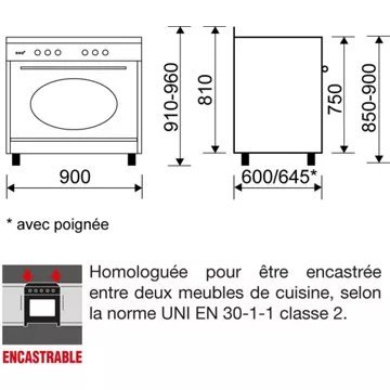 Piano de cuisson gaz GLEM GU960CMR2 – Image 3