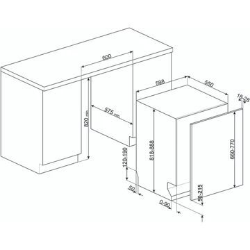 Lave vaisselle encastrable SMEG STL332CLFR – Image 8