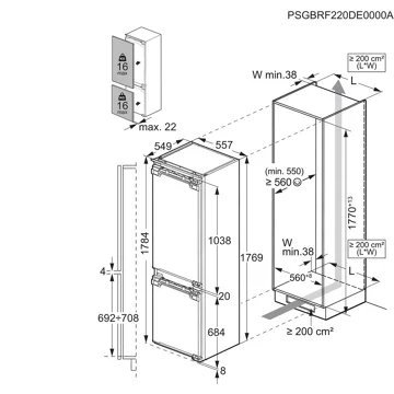 Réfrigérateur combiné encastrable AEG TSC7M181EC GreenZone – Image 5