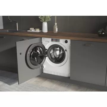 Lave linge séchant hublot encastrable HAIER HWD90B416FWB-FR – Image 4